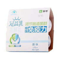 蒙牛 冠益乳发酵乳原味圆周杯100gx4杯