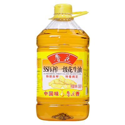 鲁花5S压榨一级花生油3.68L粮油炒菜烹饪食用油