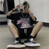 卡通短袖T恤2020新款夏季韩版ins宽松百搭学生白色半袖上衣男女潮