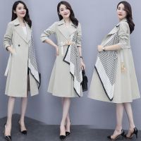 大码女装2020秋季新款中长款风衣女洋气减龄修身显瘦时尚外套女潮