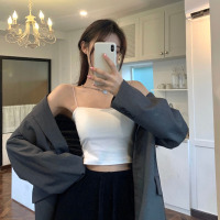吊带小背心女春夏短款修身欧美性感紧身白色外穿内搭打底美背上衣