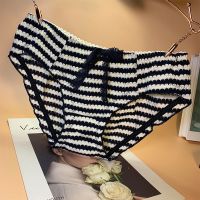 日系性感马卡龙纯棉女士三角裤性感蕾丝女内裤低腰薄款大码裤