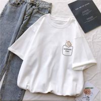 2021夏季新款白色短袖T恤女学生宽松圆领体恤印花潮流热卖夏装女