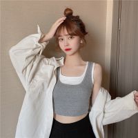 假两件小背心紧身塑性百搭撞色夏装显瘦无袖内搭打底衫吊带女上衣