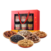 雪白仁坚果礼盒装6罐干果礼盒装节日礼品送礼零食大礼包