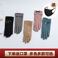 新款时尚手套女冬季韩版可爱骑行开车触屏加绒加厚棉保暖女士女生