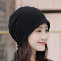 男女韩版潮围脖头巾帽子女春秋双层仿羊绒包套头帽堆堆帽睡月子帽