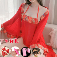 性感睡衣女情趣内衣古代宫廷制服中国风透视肚兜免脱极度诱惑睡袍