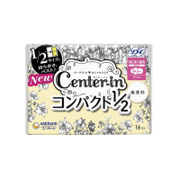 进口尤妮佳 CENTERIN 无香型 量多日用 棉柔 超薄 护翼 卫生巾 245mm 16片装