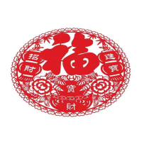 福字门贴窗花贴玻璃墙贴*10片 40*40cm