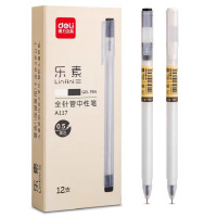 得力A1 17中性笔0.5mm全针管(黑)