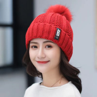 冬季韩版毛线帽子女士加绒加厚