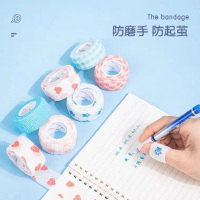 写字护指绷带学生高颜值ins风可爱防起茧防磨自粘绑手指绷带卡装1卷/4米 2卷装