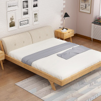 有模有样北欧床实木卧室家具双人床 1.8*2.0米