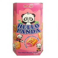明治(meiji)熊猫草莓夹心饼干50g