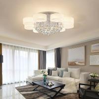 水晶灯温馨卧室灯现代吸顶灯简约客厅灯圆形书房灯具灯饰