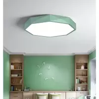 北欧led吸顶灯现代简约卧室灯书房灯家用多边圆形马卡龙10052