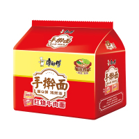 康师傅红烧牛肉手擀面五连包120g*5