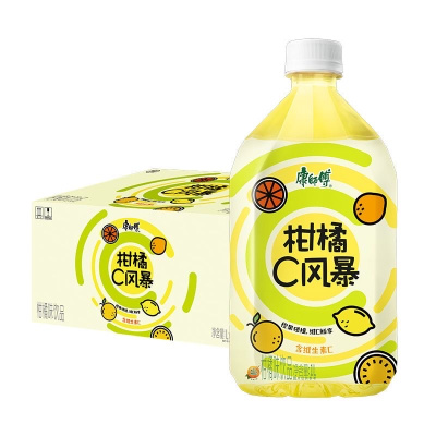 康师傅柑橘C风暴茶饮料1L