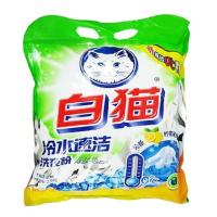 白猫冷水速洁无磷洗衣粉2.5kg袋装手洗机洗温和不伤手速溶亮白
