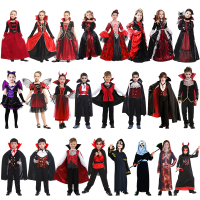 儿童服装吸血鬼衣演出服cosplay化妆舞会男女童女巫套装