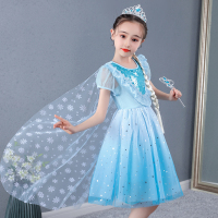 爱莎公主裙女儿童服装迪士尼冰雪奇缘裙子女童连衣裙秋洋气