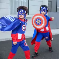 儿童服装男美国队长超人奥特曼衣服男童角色扮演cos演出服