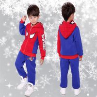 童装衣服儿童套装男童秋装/冬装加绒保暖服装小男孩
