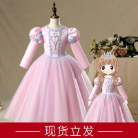 儿童服装女童长袖秋装爱沙连衣裙蓬蓬纱演出服爱莎公主裙子