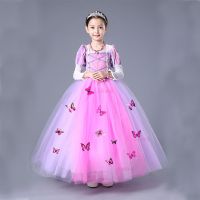 儿童服装小公主苏菲亚长发公主裙子索菲亚长裙女童装连衣裙