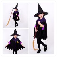 儿童表演服装女童女巫婆帽子披风斗篷cosplay派对演出