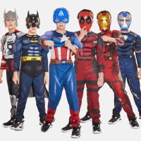 儿童服装cosplay表演服漫威美国队长钢铁侠雷神衣服