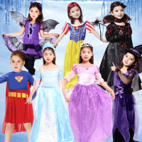 儿童服装cos套装巫婆蝙蝠女巫吸血鬼魔法白雪公主裙女童男