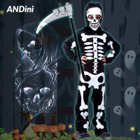 cosplay表演服装儿童恐怖鬼衣化妆舞会骷髅套装演出服