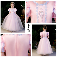女童连衣裙秋装新款女孩长袖公主裙儿童服装礼服钢琴演出服