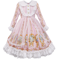 萝莉塔女童服装儿童洛丽塔裙子秋冬装小学生公主裙连衣裙