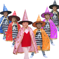儿童披风幼儿园男女童表演服装亲子装巫婆斗篷女巫南瓜披风