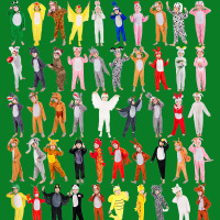 卡通小白兔老虎兔子鸭子大灰狼演出服儿童动物表演服装衣服