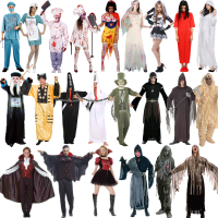 成人鬼衣恐怖清朝僵尸丧尸服装黑白无常死神衣服贞子木乃伊