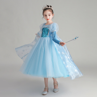 儿童服装爱莎裙子公主裙女童冰雪奇缘艾莎爱沙衣服秋连衣裙
