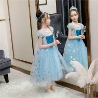 冰雪女童奇缘爱莎女新款连衣裙夏装儿童服装礼服艾沙公主裙