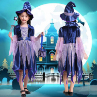 儿童服装幼儿园女童巫婆装扮表演出服cosplay女巫化装舞会