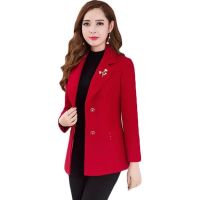 毛呢外套女短款韩版2020秋装新款呢子大衣流行妈妈上衣西装外套女