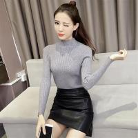秋冬新款女装韩版短款半高领毛衣女打底衫长袖学生针织衫女士衣服