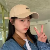 丁走走/韩版字母贴布软顶棒球帽子男女情侣潮百搭日系学生棒球帽