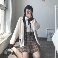 日系毛衣女外套宽松2020新款森女系软妹学院风jk针织开衫春秋外搭