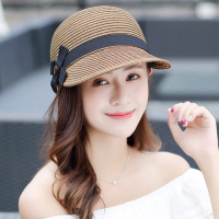 帽子女士夏天草帽遮阳沙滩帽防晒太阳帽鸭舌帽马术帽户外出游夏季