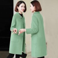 毛呢大衣中长款高端2020秋冬娃娃领毛呢外套女