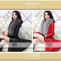 2020海宁皮衣中长款皮衣女新款狐狸毛风衣修身显瘦皮草加棉外套