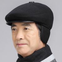 中老年男帽子保暖鸭舌帽加厚护耳防风秋冬款送爷爷父亲老头帽子